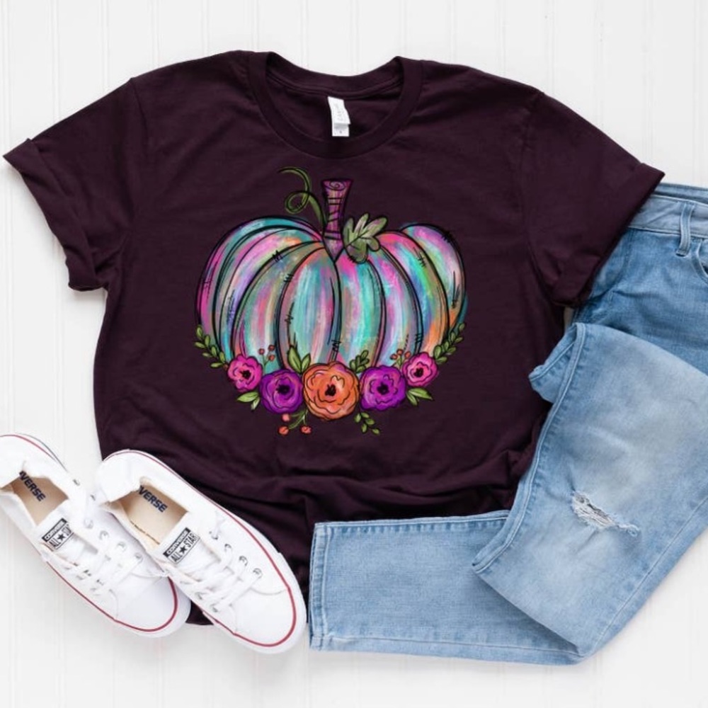 Watercolor Pumpkin Tee
